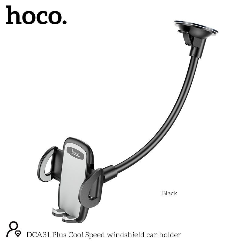 Автомобильный держатель на гибкой штанге Hoco DCA31 Plus, черный