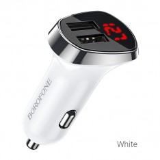Авто зарядное Borofone BZ15, белый