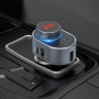 FM модулятор / Зарядка в автомобиль Hoco E72 цвет: металлик