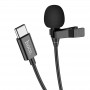 Микрофон Hoco L14, Type-C, Lavalier, петличный, черный Микрофон Hoco L14, Type-C, Lavalier, петличный, черный