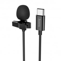 Микрофон Hoco L14, Type-C, Lavalier, петличный, черный