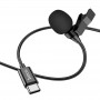 Микрофон Hoco L14, Type-C, Lavalier, петличный, черный Микрофон Hoco L14, Type-C, Lavalier, петличный, черный