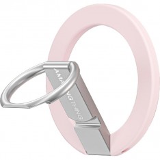 Держатель MagSafe + кольцо-подставка AMAZINGTHING Titan Magnetic Phone Grip розовый