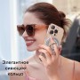 MagSafe кольцо-держатель-подставка Joyroom JR-ZS425 Magnetic Ring Holder, серебро со стразами MagSafe кольцо-держатель-подставка Joyroom JR-ZS425 Magnetic Ring Holder, серебро со стразами