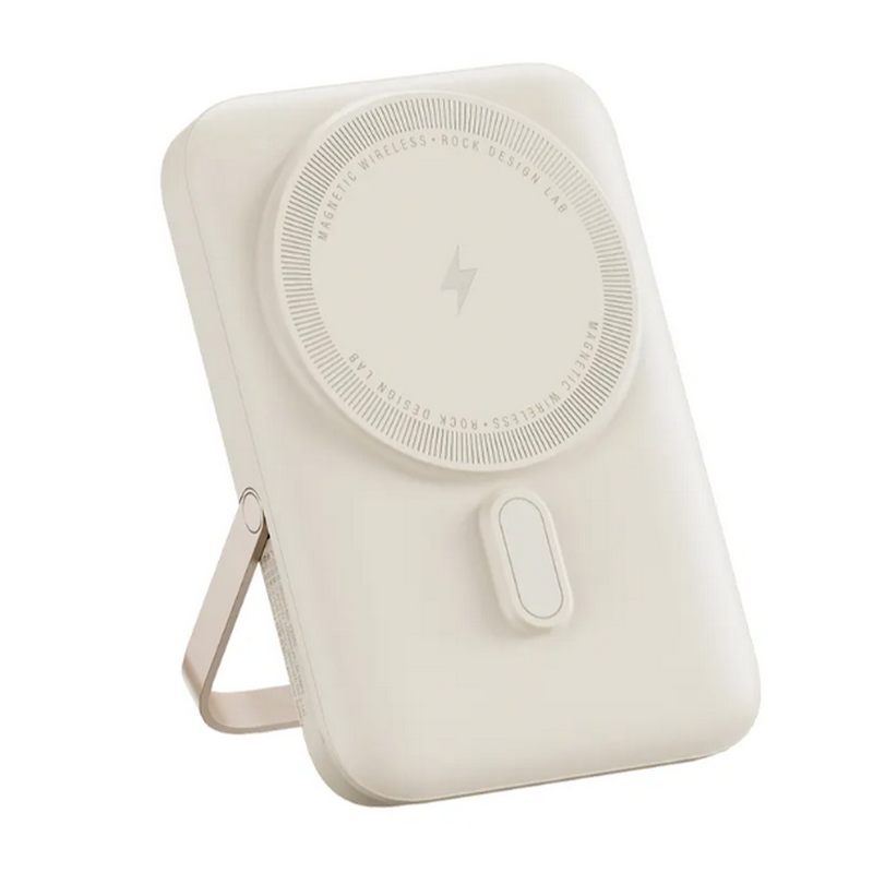 MagSafe Power Bank Rock P20 SE, PD20W 10000mAh, бежевый MagSafe Power Bank Rock P20 SE, PD20W 10000mAh, бежевый