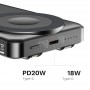 MagSafe Power Bank Rock P50, PD20W 10000mAh, 5 в 1, сертификат ССС, темно-серый 