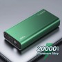 Внешний аккумулятор / PowerBank Topk i2006p, 20000 mAh зеленый