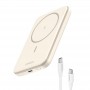 MagSafe Power Bank UGREEN PB560-25207 15W 5000mAh Magnetic Wireless, Beige
