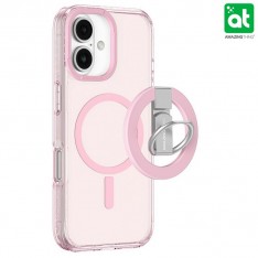 Для iPhone 16 чехол с держателем AMAZINGThing Titan Grip Set Pink (розовый)