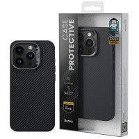 Кевларовый чехол с гранями из силикона для iPhone 16 Pro Max, Benks ArmorPro