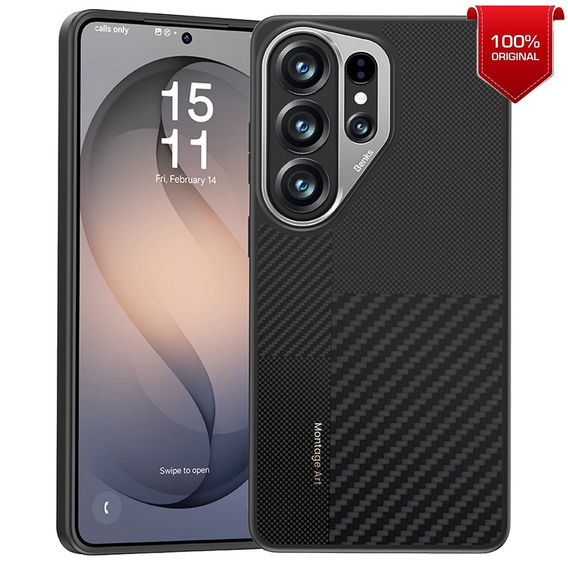 Кевларовый чехол с MagSafe и силиконовыми краями для Sasmung S26 Ultra, Benks Montage ArmorPro