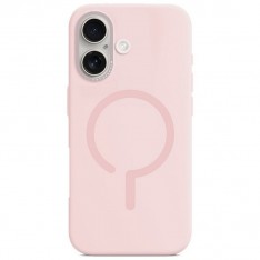 Для iPhone 16 MagSafe чехол BuckSuiti с металлической рамкой, розовый