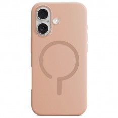 Для iPhone 16 MagSafe чехол BuckSuiti с металлической рамкой, розовое золото