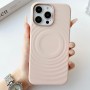 Для iPhone 16 Pro Max чехол BuckSuiti с MagSafe волна, розовый