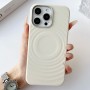 Для iPhone 16 чехол BuckSuiti с MagSafe волна, античный белый