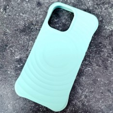 Для iPhone 16 чехол BuckSuiti с MagSafe и усиленными углами, волна, ментол