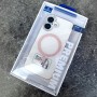 Для iPhone 16 чехол BuckSuiti со стразами прозрачно-розовый