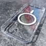Для iPhone 16 чехол BuckSuiti с MagSafe, PC, прозрачный с белым