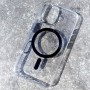Для iPhone 16 чехол BuckSuiti с MagSafe, PC, прозрачный с черным