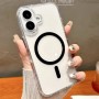 Для iPhone 16 чехол BuckSuiti с MagSafe, PC, прозрачный с черным