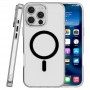 Для iPhone 16 Pro чехол BuckSuiti с MagSafe, PC, прозрачный с черным