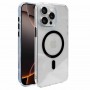 Для iPhone 16 Pro чехол BuckSuiti с MagSafe, PC, прозрачный с черным