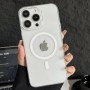 Для iPhone 16 Pro Max чехол BuckSuiti с MagSafe, PC, прозрачный с белым