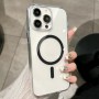 Для iPhone 16 Pro чехол BuckSuiti с MagSafe, PC, прозрачный с черным