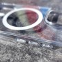 Для iPhone 16 Pro Max чехол BuckSuiti с MagSafe, PC, прозрачный с белым