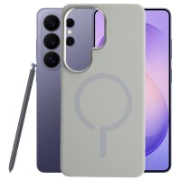Для Samsung S24 Ultra MagSafe чехол BuckSuiti с металлической рамкой, серый