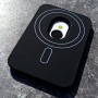 Для iPhone 15 Pro силиконовый чехол с держателем карт, черный