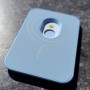 Для iPhone 15 силиконовый чехол с держателем карт, голубой