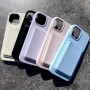 Для iPhone 15 Pro силиконовый чехол с держателем карт, фиолетовый