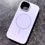 Для iPhone 15 Pro силиконовый чехол с держателем карт, фиолетовый