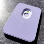 Для iPhone 15 Pro силиконовый чехол с держателем карт, фиолетовый