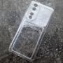 Прозрачный силиконовый чехол с отделом для карт, для Huawei Honor 90