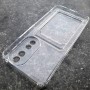 Прозрачный силиконовый чехол с отделом для карт, для Huawei Honor 90