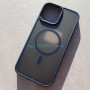 Чехол с поддержкой MagSafe для iPhone 13 Pro Max DFans M03 матово-тонированный синий