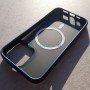 Чехол с поддержкой MagSafe для iPhone 13 Pro Max DFans M03 матово-тонированный синий