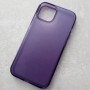 Матовый чехол с силиконовыми гранями для iPhone 14 DFans M02 фиолеовый