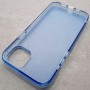 Матовый чехол с силиконовыми гранями для iPhone 14 Plus DFans M02 голубой