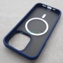 Чехол с поддержкой MagSafe для iPhone 14 Pro DFans M03 матово-тонированный синий