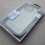 Матовый чехол с силиконовыми гранями для iPhone 14 Pro Max DFans M02 зеленый