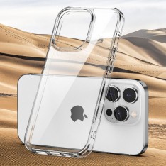 Прозрачный чехол с силиконовыми гранями для iPhone 14 Pro Max DFans M02