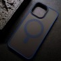 Чехол с поддержкой MagSafe для iPhone 14 Pro DFans M03 матово-тонированный синий
