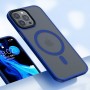 Чехол с поддержкой MagSafe для iPhone 13 Pro Max DFans M03 матово-тонированный синий