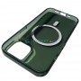 Чехол с поддержкой MagSafe для iPhone 14 DFans M01 прозрачно-зеленый