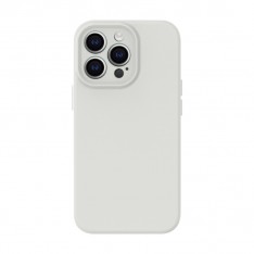 Чехол для iPhone 15 Pro max, силиконовый белый, защита камеры, Magsafe
