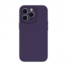 Чехол для iPhone 15 Pro max, силиконовый фиолетовый, защита камеры, с поддержкой Magsafe