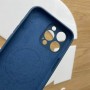Чехол для iPhone 15 Pro max, силиконовый синий с поддержкой Magsafe защита камеры